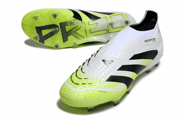 Adidas Predator Elite Laceless FG || (Radiant Blaze - White/Lime)